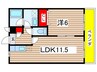 ピースコート 1LDKの間取り