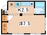 ハイツ秋 1Kの間取り