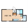 アペックス下高井戸Ⅱ 1Rの間取り
