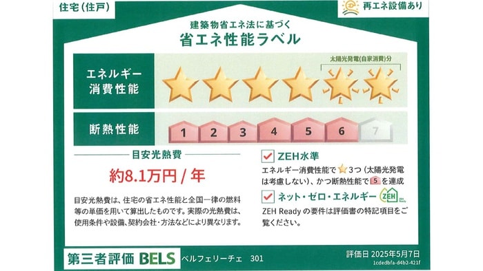 省エネ性能ラベル ベルフェリーチェ