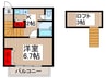 モンシャト－７番館 1Kの間取り