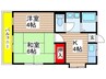 サニーハイツ園生 2Kの間取り