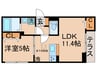 グラナーデ東水元 1LDKの間取り