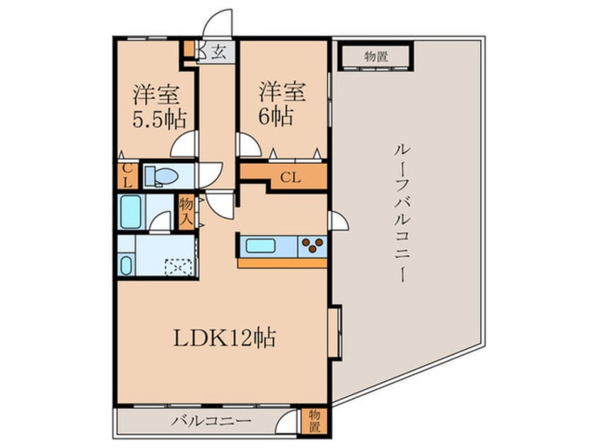 間取図 シェルセントラルビレッジⅠ