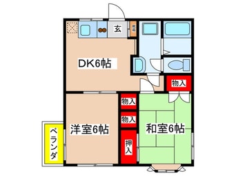 間取図 チェリ－パレス  ２