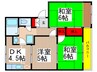 サンジュエ－ル 3DKの間取り