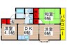 アネックス籾山 3DKの間取り