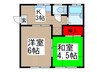 山崎アパート 2Kの間取り
