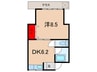 中西荘 1DKの間取り