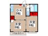 関口グリーンハイツA 2DKの間取り