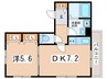 サンライズⅤ 1DKの間取り