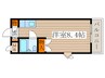 コ－ポ吉野 1Rの間取り