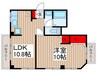 第一中央マンション 1LDKの間取り