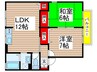 エミ－ハイツⅡ 2LDKの間取り