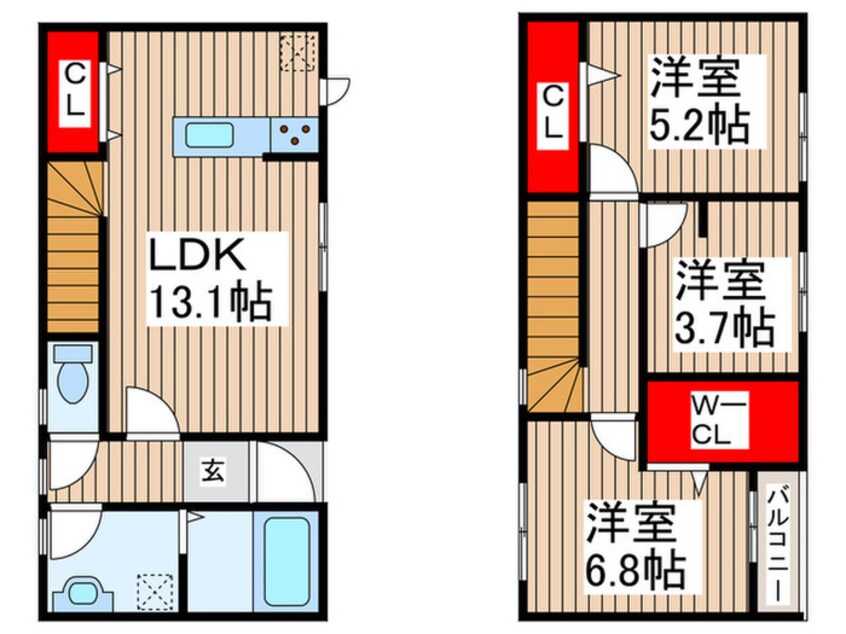 間取図 リーブルファイン南荻島