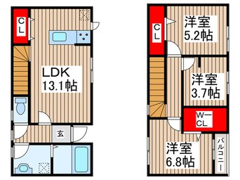 間取図 リーブルファイン南荻島