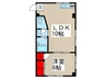 アサヒメゾン 1LDKの間取り