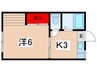 石垣アパート第二 1Kの間取り