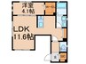 ルミナス三軒茶屋 1LDKの間取り