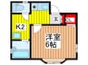 アルバーニ天沼 1Kの間取り