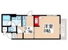 ステ－タス立川 1DKの間取り