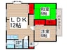 ジュネス八幡 2LDKの間取り