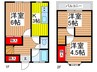 北袋戸建 3Kの間取り