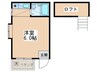 サザンイ－スト双葉 1Rの間取り