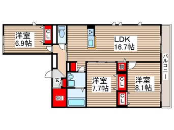 間取図 ＧＲＡＣＥ　ＫＯＷＡ