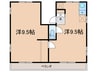 プチメゾン 2Rの間取り