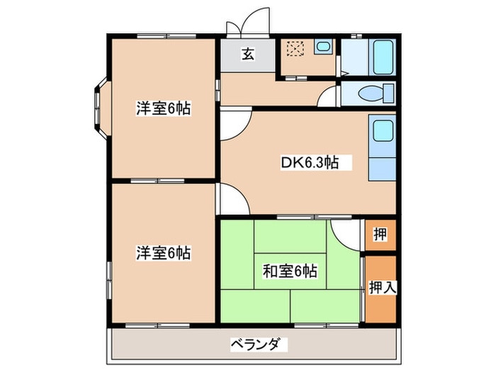 間取り図 パレス富士湘南