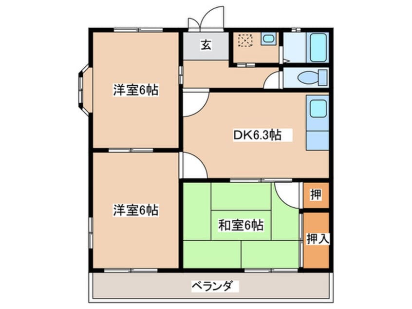 間取図 パレス富士湘南
