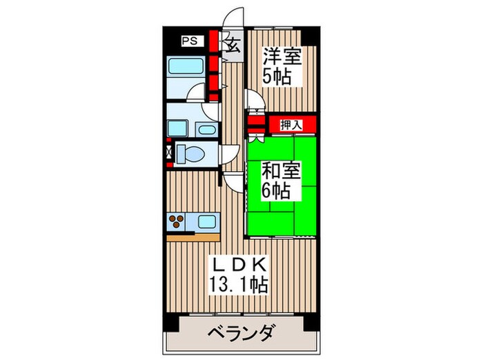間取り図 プリムベ－ル南浦和