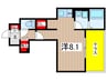 アンジュール西小岩Ⅰ 1Rの間取り