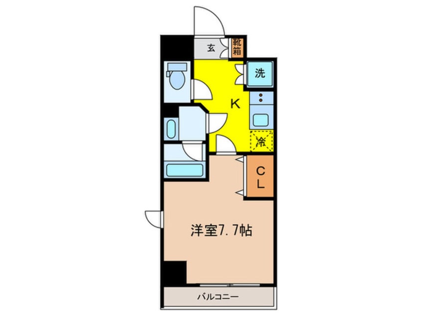 間取図 PREMIUM　CUBE日本橋浜町(501)