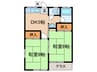登喜和ハイム 2DKの間取り