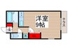 アネックス鳥居 1Rの間取り