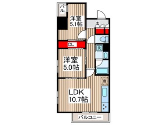 間取図 コスモグラシア三ノ輪