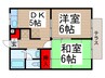 エステ－トピア狭山 2DKの間取り