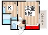 Maison　de　Chou　Chou 1Kの間取り