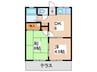ニュ－サンハイツ 2DKの間取り