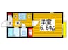 クラシエ 1Kの間取り