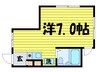 サンドエル四ッ谷 1Rの間取り