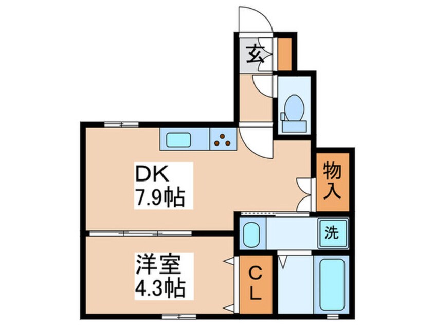 間取図 Wooden馬絹