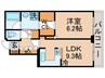 豊洲シエルタワー(18F) 1LDKの間取り