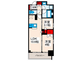 間取図 グランエール西日暮里