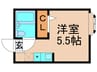 リバ－サイド亀有 1Rの間取り