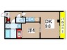ヒルズ要町 1DKの間取り