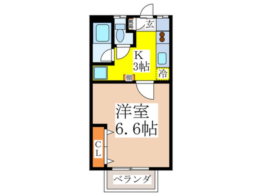 間取図 フラット・ワン