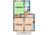 ブライトハイム 2DKの間取り